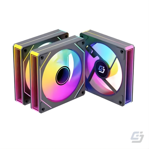 EJS INFINITY ARGB 120mm Fan Triple Pack Black Computer Case Fan