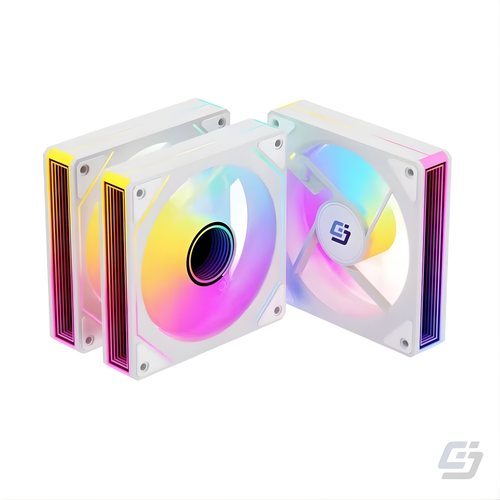 EJS INFINITY ARGB 120mm Fan Triple Pack White Computer Case Fan